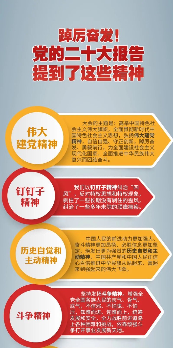党的二十大报告提到了这些精神