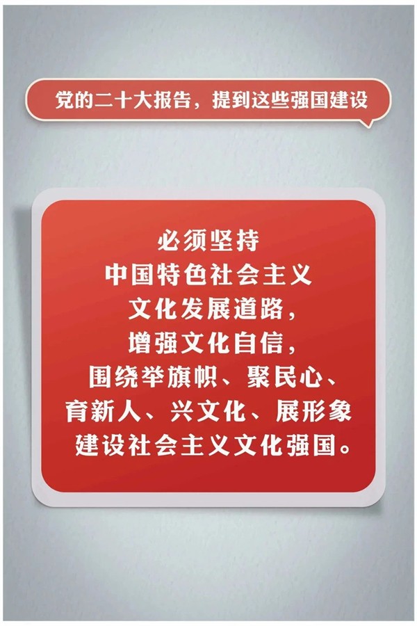 党的二十大报告，提到这些强国建设